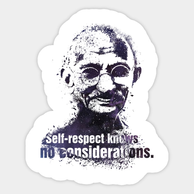 Gandhi quote Sticker by conquart